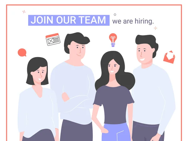 We are hiring. Join our team. — Stok Vektör