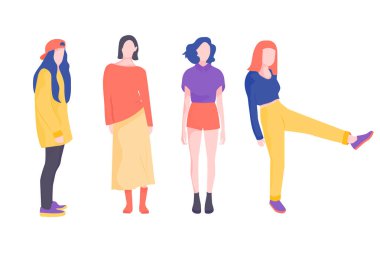 Stylish young hipster girls