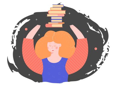 Akıllı kız ve bir yığın kitap..