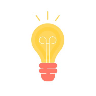 Basit ışıklı ampul simgesi.