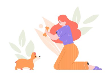 Dost canlısı küçük bir Galli Corgi 'si olan kız karakter.