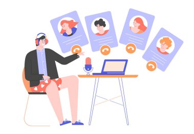 Çevrimiçi video toplantısı, evden uzak çalışma. 