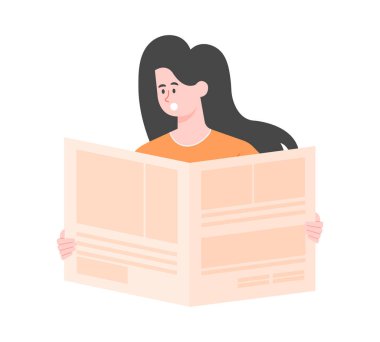 Kadın gazete okuyor.. 