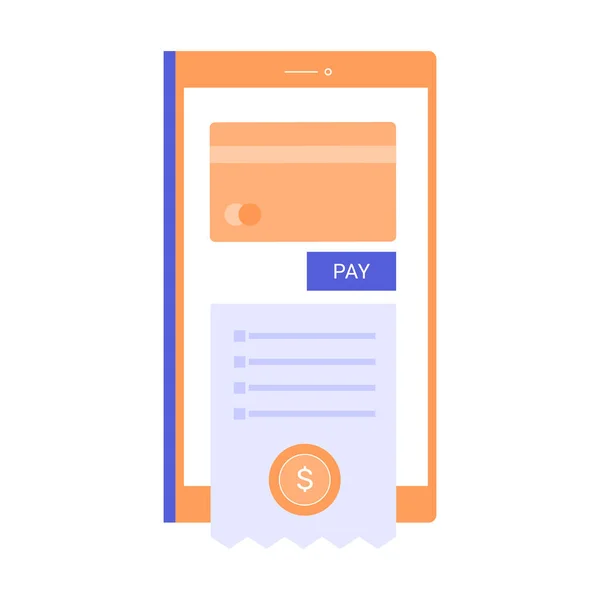 Mobile banking application and e-payment. — Stock Vector