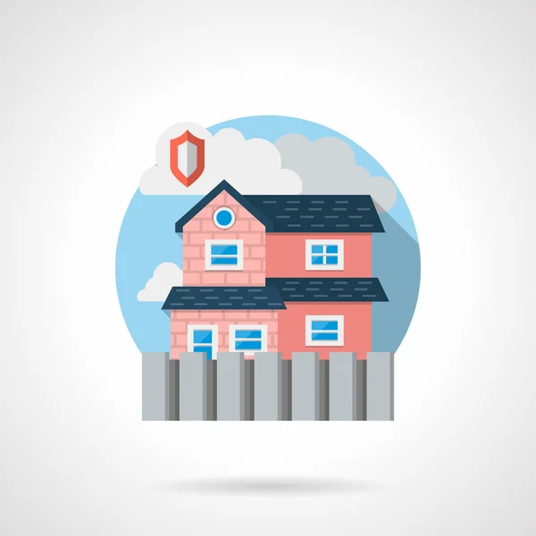 Residential security color detailed vector icon — Stock Vector