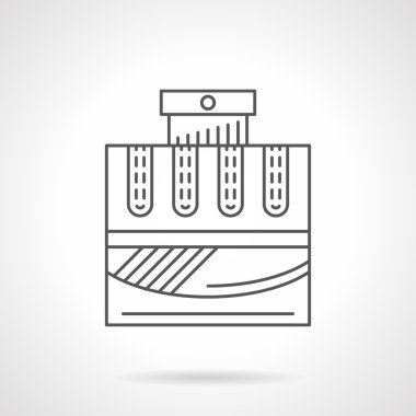 Köln su düz çizgi vektör simgesi