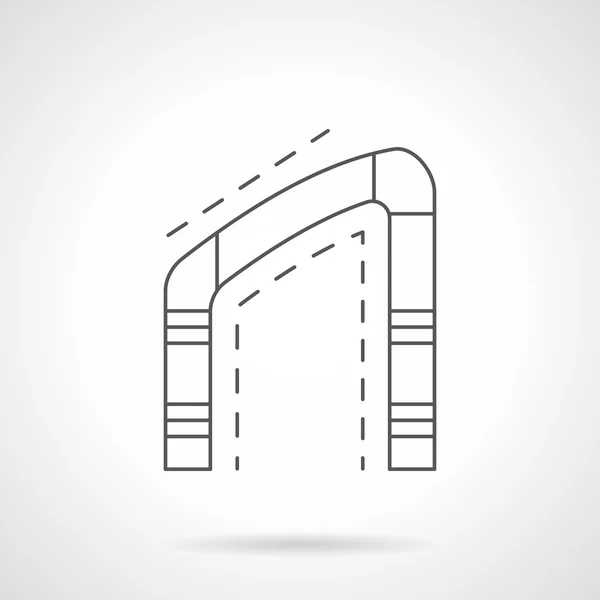 Icona vettoriale ad arco piatto asimmetrica — Vettoriale Stock