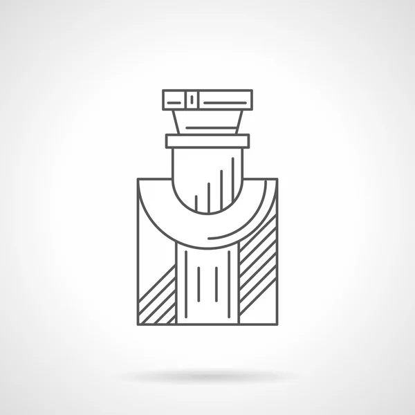 Mens cologne flat line vector icon — Stock Vector