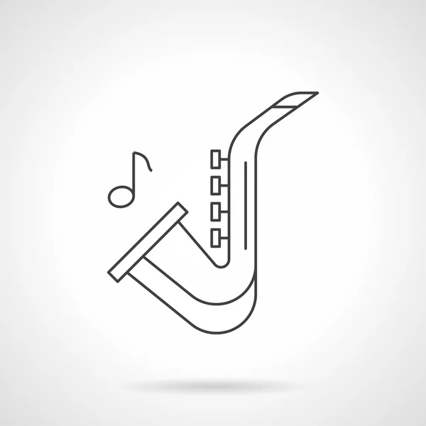 Jazz music flat line vector icon — Stock Vector