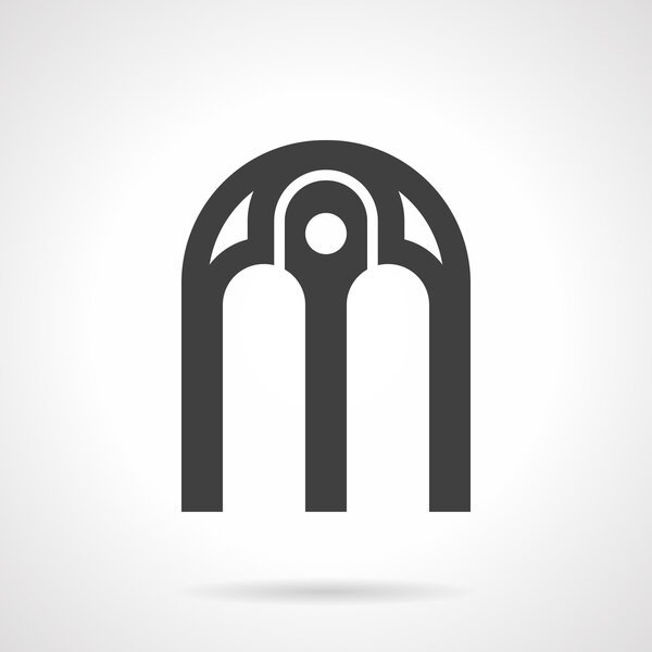 Venetian arch glyph style vector icon
