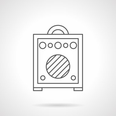 Müzik amplifikatör düz çizgi vektör simgesi