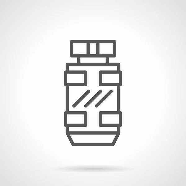 Masculine scent black line vector icon — Stock Vector