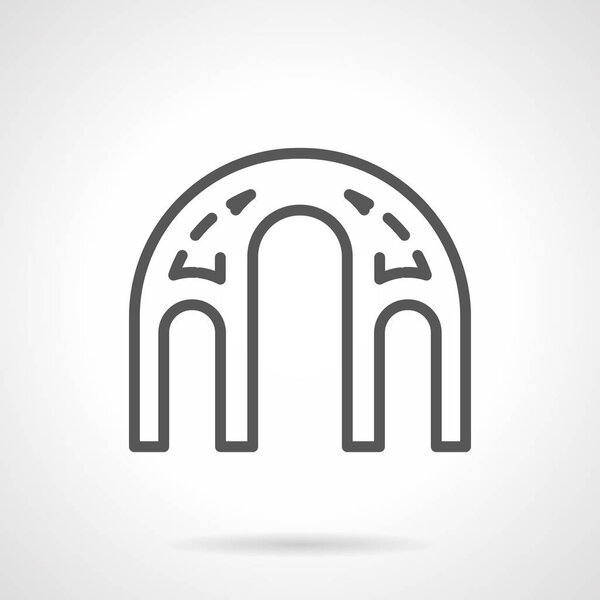 Architectural elements black line vector icon