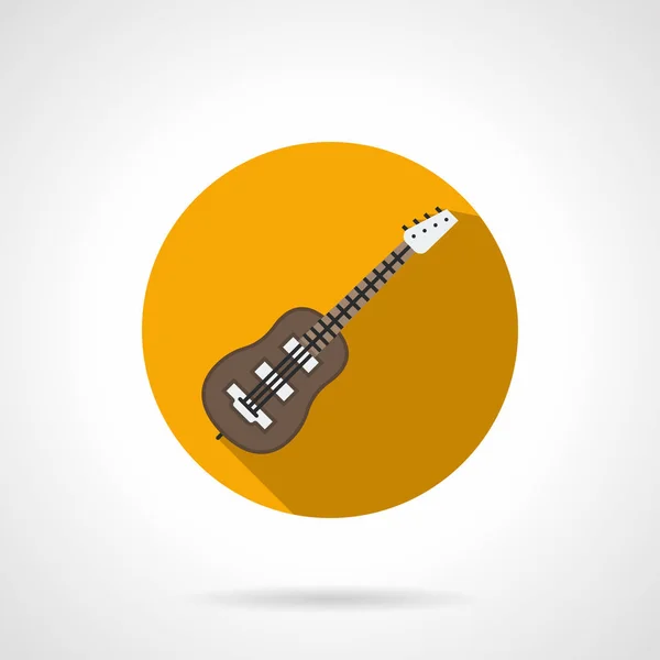 Icône vectorielle couleur ronde guitare acoustique — Image vectorielle