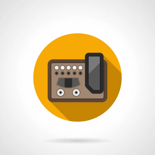 Guitar effects equipment round color vector icon — Stock Vector