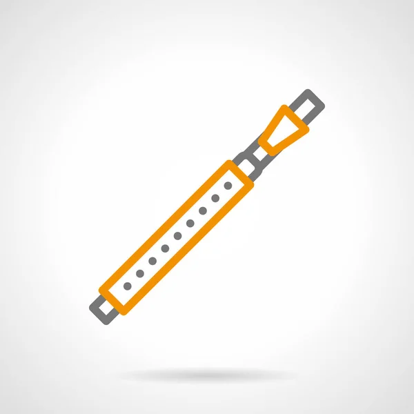 Bassoon simple line vector icon — Stock Vector