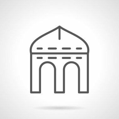 Kemerli arbor basit çizgi vektör simgesi