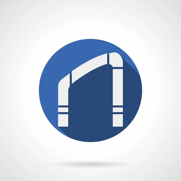 Interieur arch element blauwe ronde vector pictogram — Stockvector