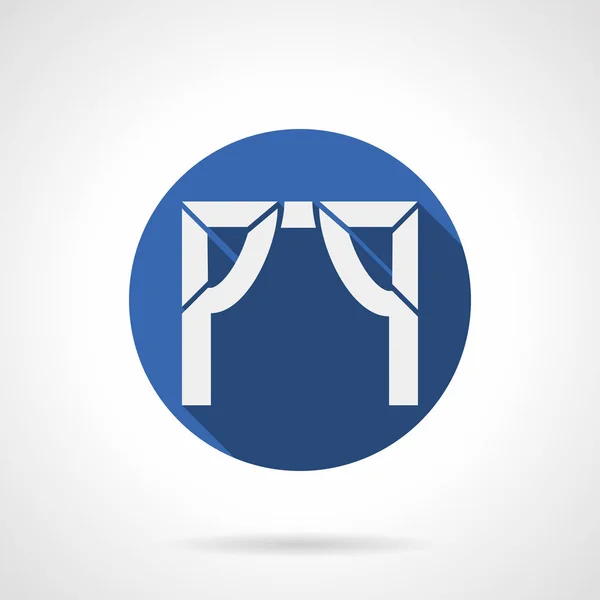 Arco de entrada ícone vetor redondo azul — Vetor de Stock