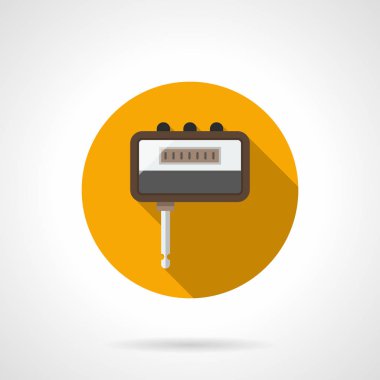 Kulaklık amp düz yuvarlak vektör simgesi