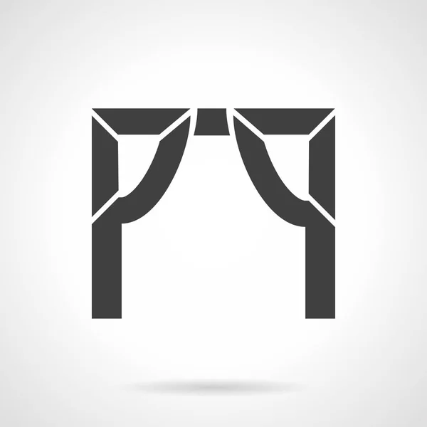 Tented arch glyph style vector icon — Stock Vector