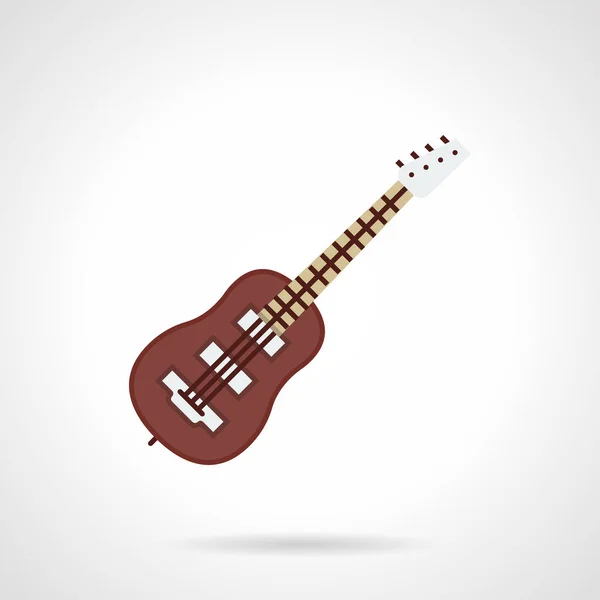 Bass-Gitarre flache Farbvektorsymbol — Stockvektor