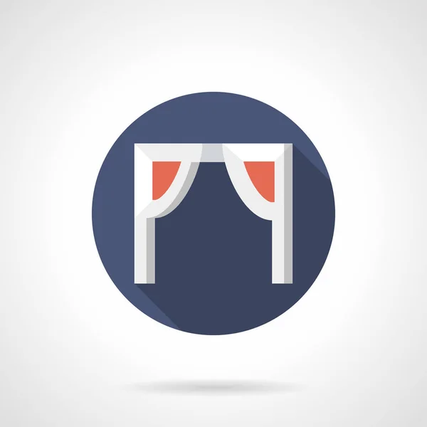 Arco com decoração plana ícone vetor redondo — Vetor de Stock