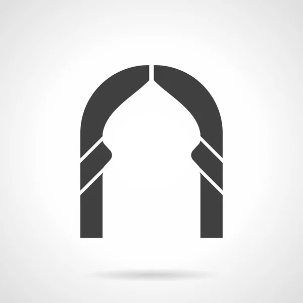 Icona vettoriale astratta in stile glifo con arco lancetto — Vettoriale Stock