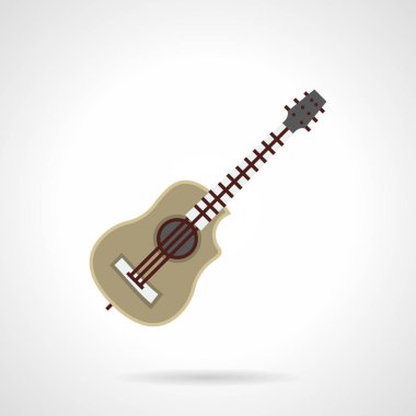 Tür gitar düz renk vektör simgesi