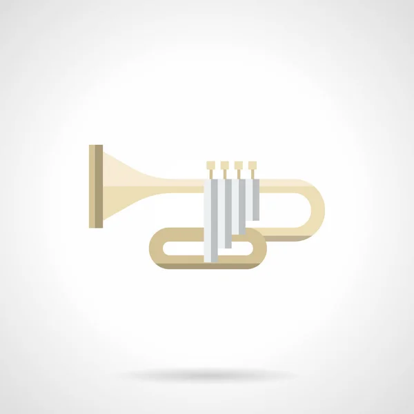 Brass band instruments flat color vector icon — Stock Vector