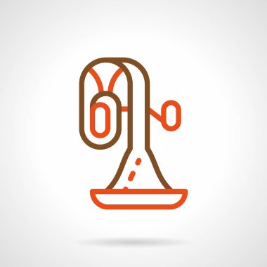 Soyut tuba basit renkli vektör simgesi