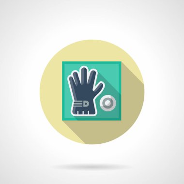 Golf eldiven düz yuvarlak vektör simgesi