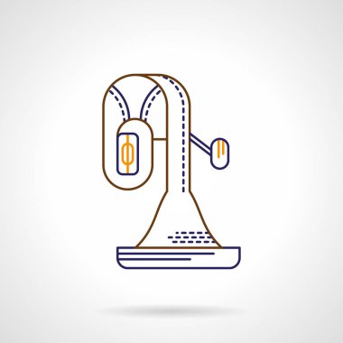 Saxhorn düz çizgi vektör simgesi