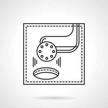 Golf skor düz çizgi vektör simgesi