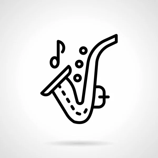 Jazz tune eenvoudige lijn vector pictogram — Stockvector