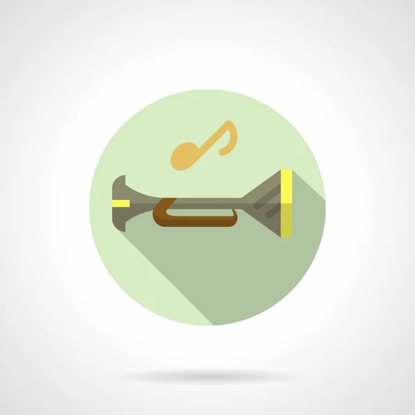 Плоский векторный значок музыкальной трубки — стоковый вектор