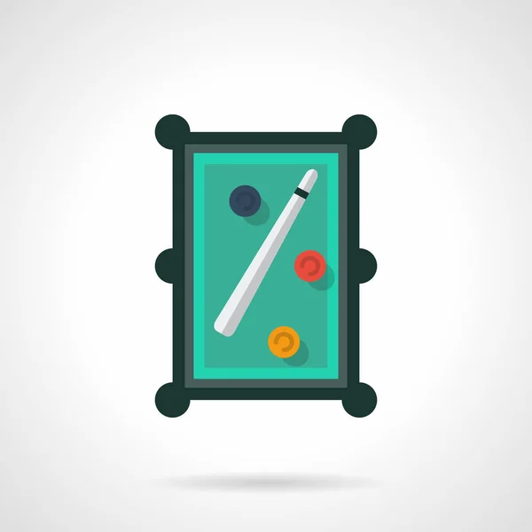 Snooker table flat color vector icon — Stock Vector