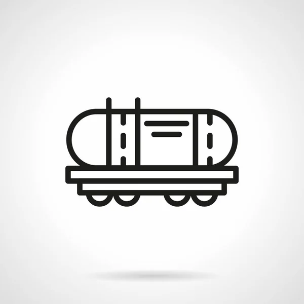Εικονίδιο του σιδηροδρόμου Κινστέρνα απλή γραμμή φορέα — Διανυσματικό Αρχείο