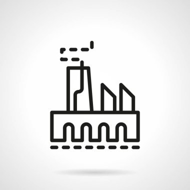 Sanayi basit çizgi vektör simgesi