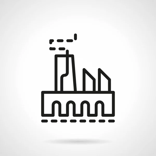 Industria simple línea vector icono — Vector de stock