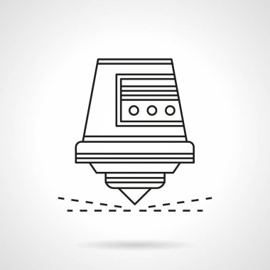 Freze kesici düz çizgi vektör simgesi