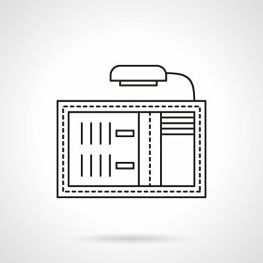 Konser poster kurulu düz çizgi vektör simgesi