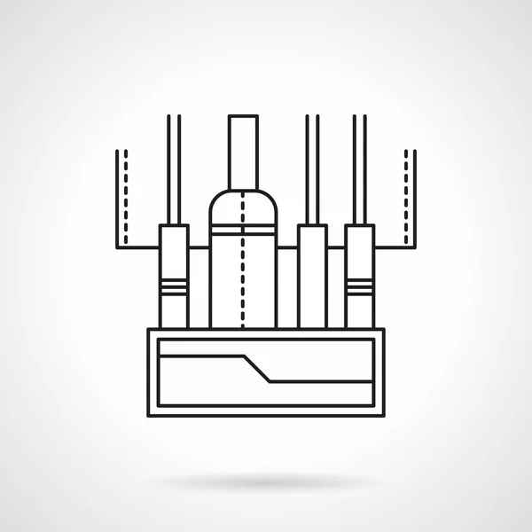 Audio-Mischpult Flachzeilen-Vektorsymbol — Stockvektor