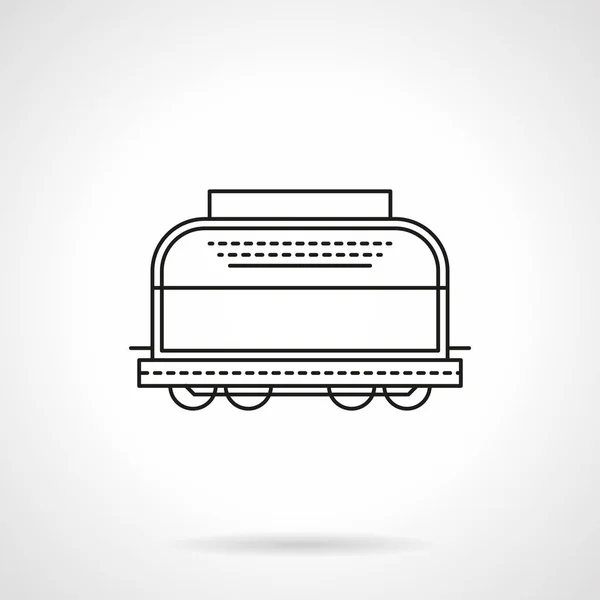 Icône vectorielle plate frigorifique de wagon couvert — Image vectorielle