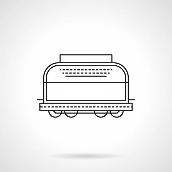 Refrigered boxcar flat line vector — стоковый вектор