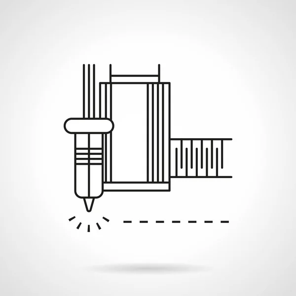 Lasermaschine Flachlinien-Vektor-Symbol — Stockvektor