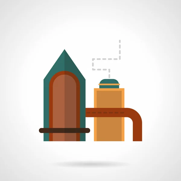 Distilleren plant egale kleur vector pictogram — Stockvector