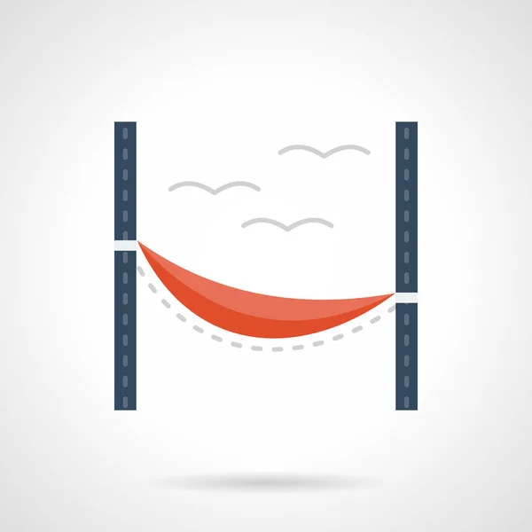 Rode hangmat egale kleur vector pictogram — Stockvector
