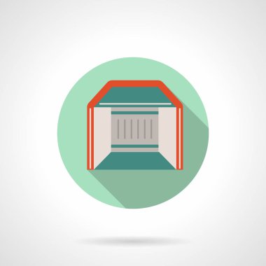 Fuar düz yuvarlak vektör simgesi