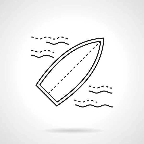 Surfer ligne plate icône vectorielle — Image vectorielle